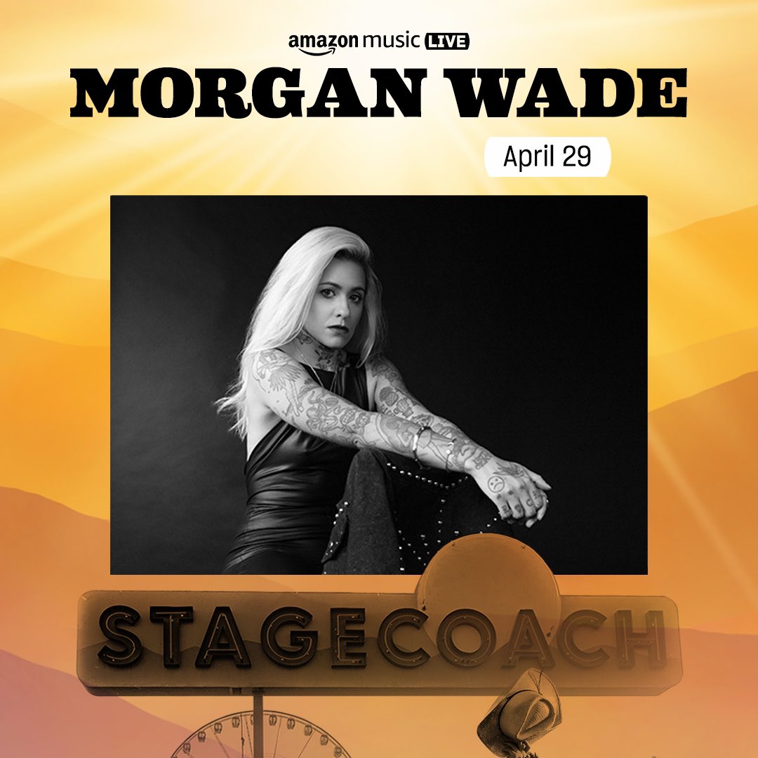 themorganwade's tweet photo. Can't make it to @Stagecoach? Tune in to the @amazonmusic twitch channel and @PrimeVideo to watch my livestream TODAY at 5:35 pm PT 🤘 https://t.co/WLKH74JXaj https://t.co/sWouV5tHf5