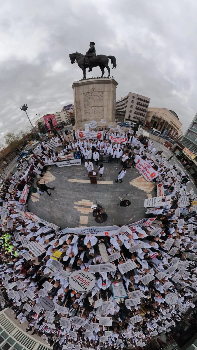 29 Nisan #DünyaVeterinerHekimlerGünü'nde Türkiye'nin dört bir yanından Ankara'ya gelerek tüm meslektaşları için ses olan veteriner hekimlerimizi selamlıyor, veteriner hekimlerimizin Dünya Veteriner Hekimler Günü'nü kutluyoruz...
