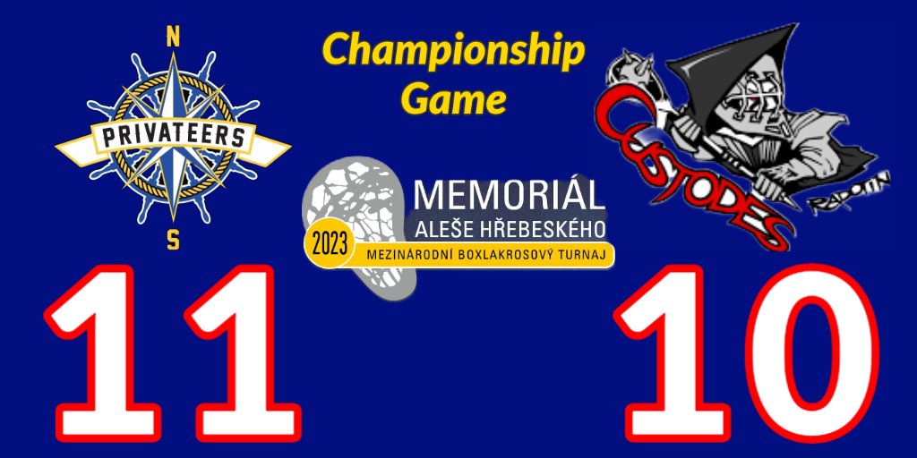 Nova Scotia Privateers win a thriller in the Aleš Hřebeský Memorial championship game over the host LCC Radotin Custodes 
ahmemorial.cz/en/2023-1/sche…  #AHM2023