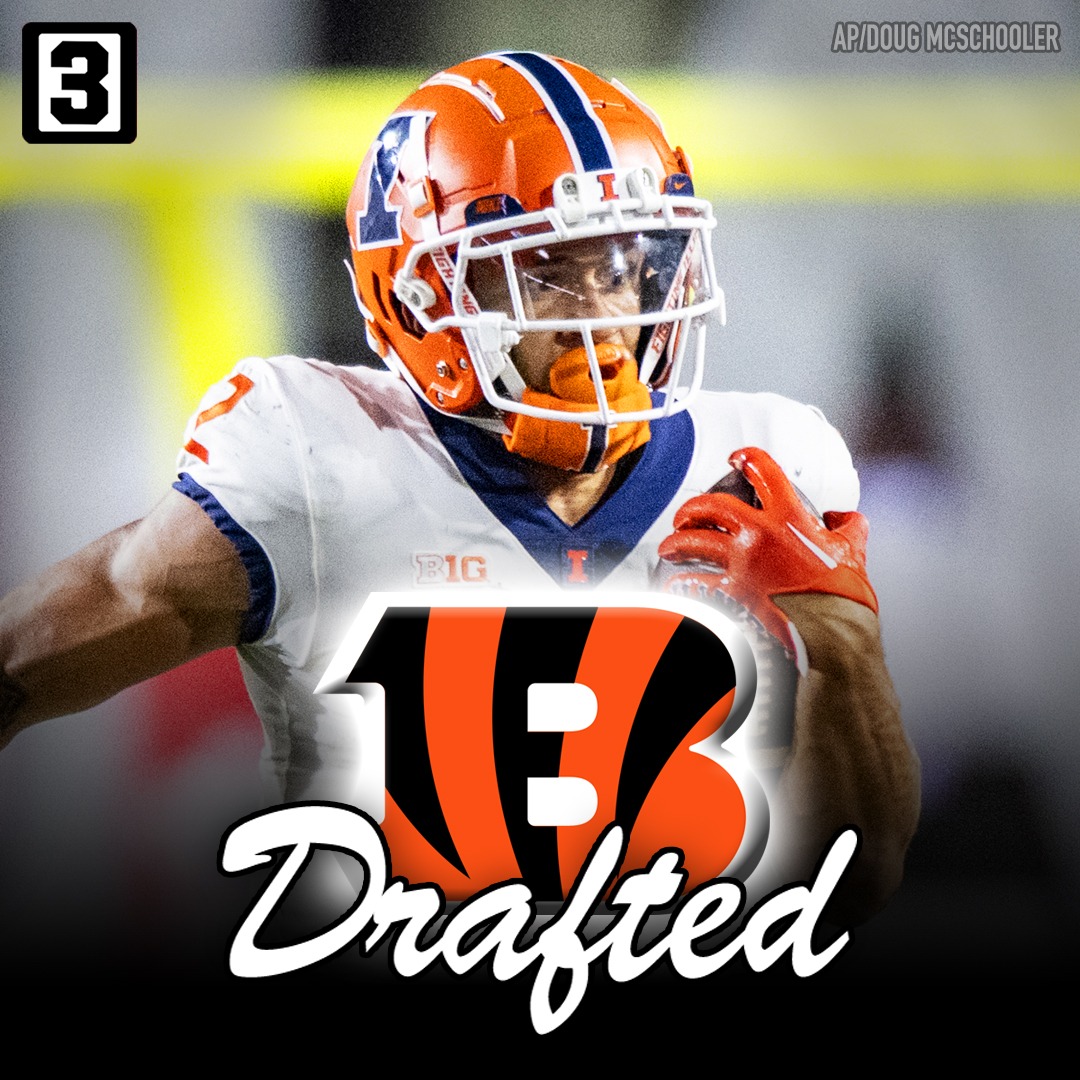 Canadian RB Chase Brown selected by Cincinnati Bengals in fifth round of 2023 NFL Draft

The pick sets a new all-time record for the highest number of Canadians drafted in a single year.

3downnation.com/2023/04/29/can…

#NFL #NFLDraft #Illini #WhoDey #Bengals