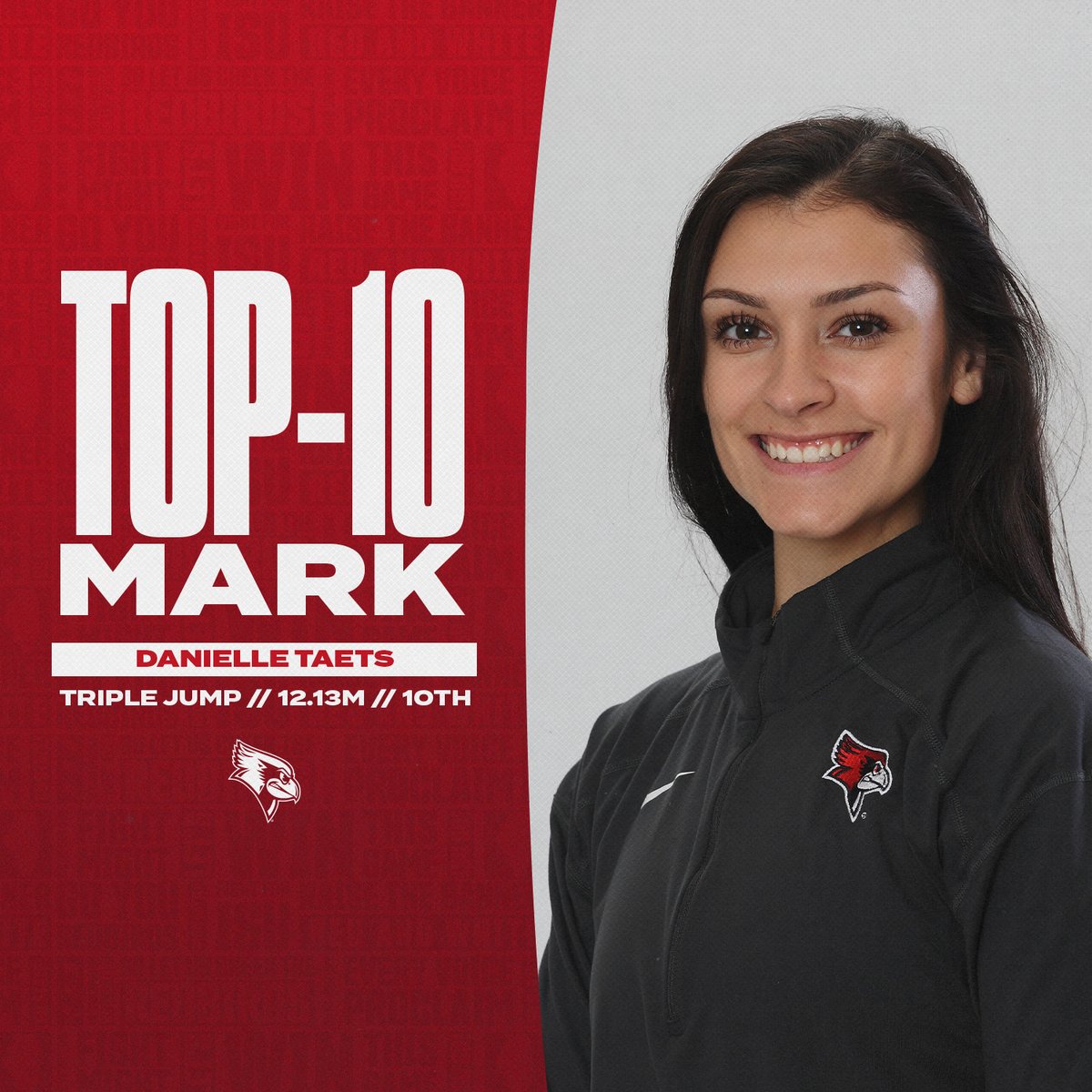 Strong showing in the women's triple jump!  

<a href="/danielle_taets/">danielle</a> with the 10th-highest mark in program history on the women's side (12.13m) and a 🥉rd place finish!