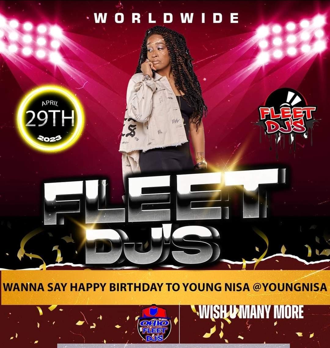 WestonM44518740's tweet photo. On behalf of @fleetdjsohio we want to wish @meettheplug_tv CEO @youngnisa HAPPY BIRTHDAY‼️ 🎂🥳🎉🎈🎁🎊
#FleetNation
#HappyBirthday
#fleetdjsohio
#midwestdjs
#FleetDJs
#FleetWorldWide
#ohiostrong
#bosady @FLEETDJS @fleetnation1 @FleetdjsOhio https://t.co/PDuGeK2XUf