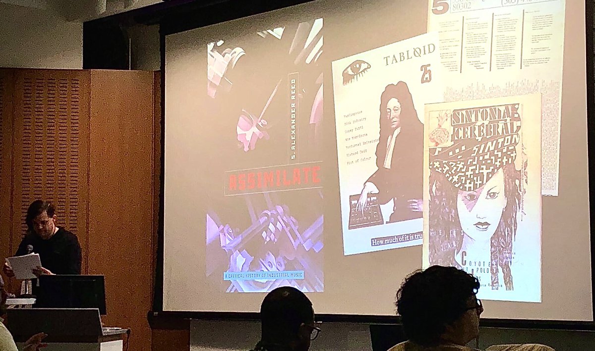 Today’s talk on goth zines and urban proximity went great. Thanks @NedRaggett for the picture! #popcon2023