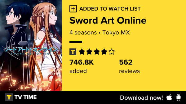 igiu94's tweet photo. I've just started following Sword Art Online https://t.co/5fpzoXQU5c #tvtime https://t.co/mr05oPQzTV