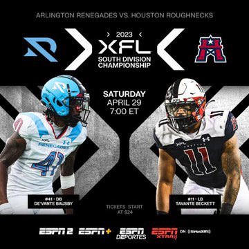 MercyhurstFB's tweet photo. Good luck to our very own @thegarrettowens in tonight’s @XFL2023 Southern Division Championship!
Catch all the action at 7 pm EST!!
#LetsssssGooooo💯💯💯
#LakersInThePros☘️☘️☘️
#LsUpAnchorDown⚓️⚓️⚓️ https://t.co/IUWV9yZ8Ki