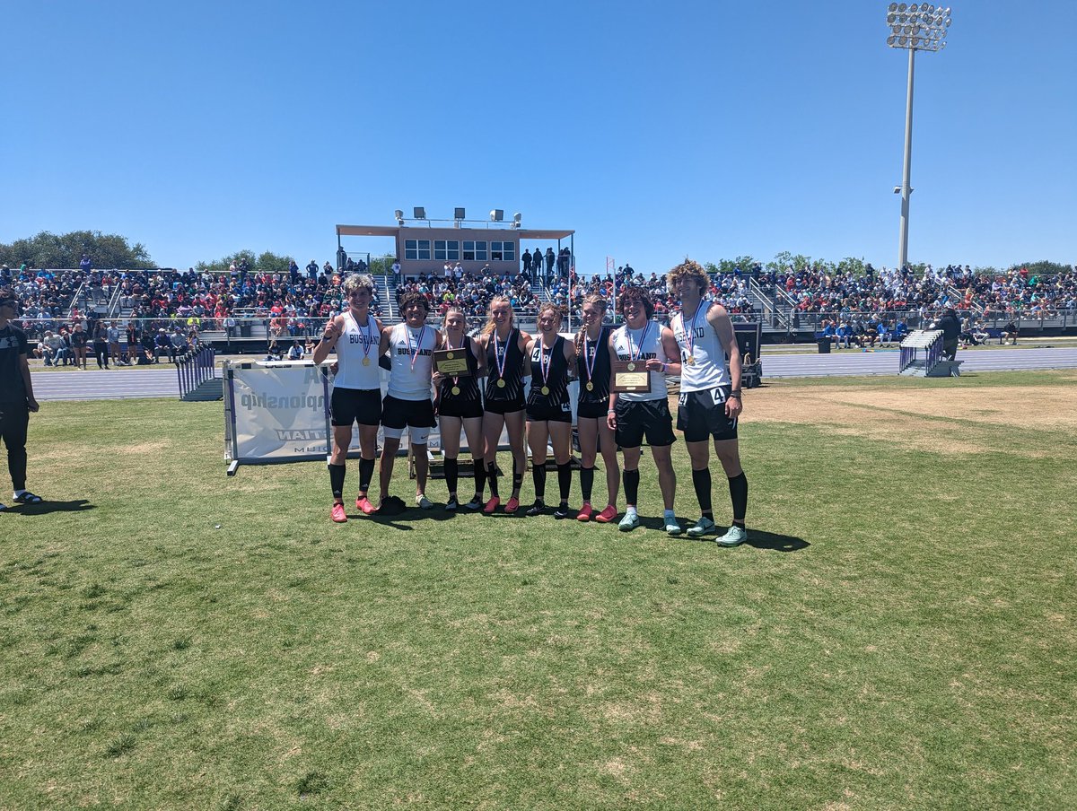 Falcons and Lady Falcons are soaring in the sprint relay! Regional champs!! 48.92 for the girls! 41.78 for the boys! On to State!! <a href="/BushlandFM/">Bushland Falcon Media</a> <a href="/BushlandHS/">Bushland High School</a> <a href="/Chemcoach/">chemcoach</a> <a href="/coachj_reynolds/">Josh Reynolds</a>