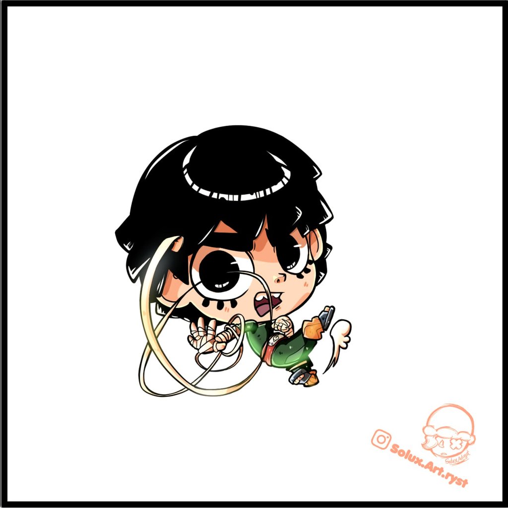 SlxArt's tweet photo. Rock Lee 
#NARUTO #Chibi https://t.co/LfOvcuXkMb