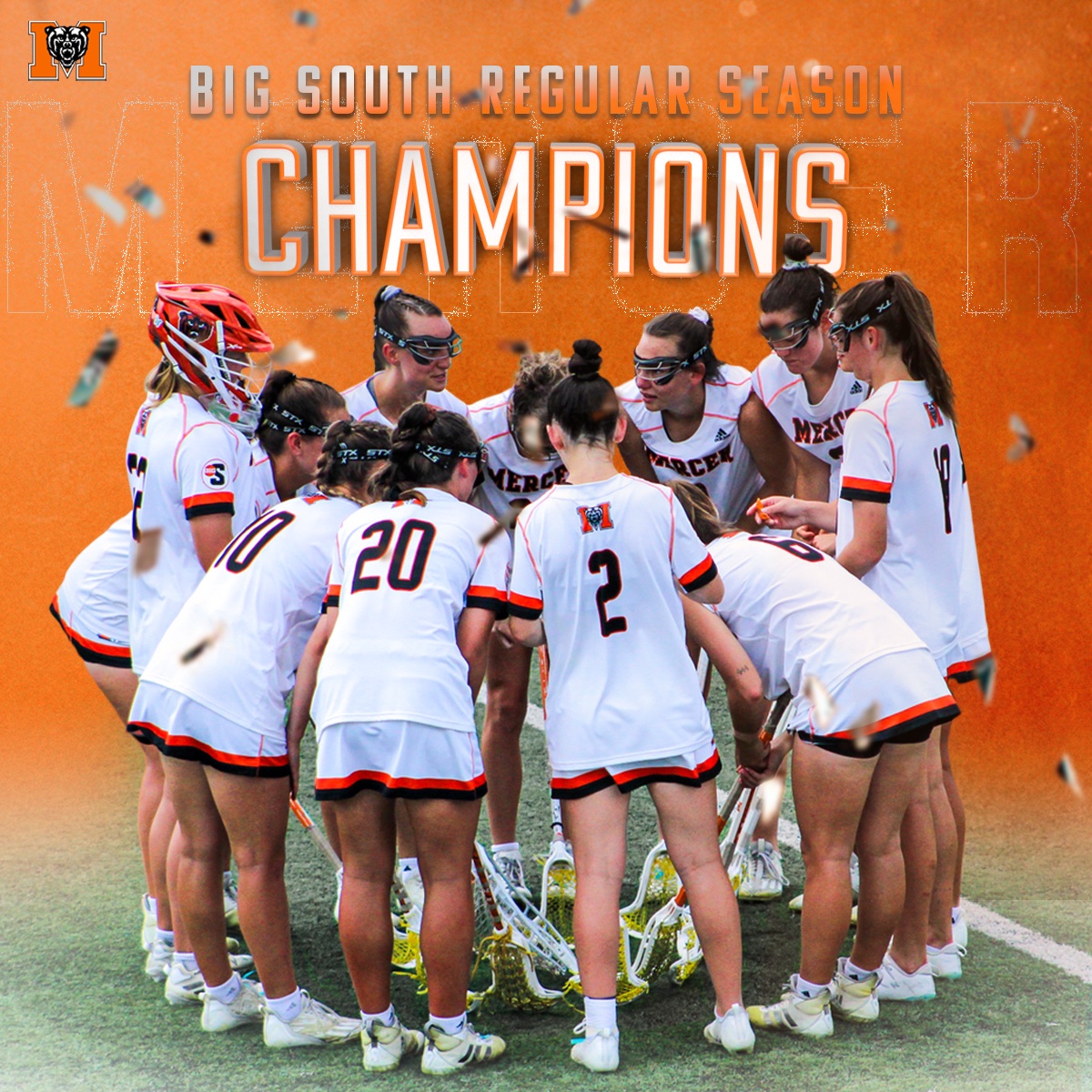 MercerWLAX's tweet photo. 𝟮𝟬𝟮𝟯 𝗕𝗶𝗴 𝗦𝗼𝘂𝘁𝗵 𝗖𝗵𝗮𝗺𝗽𝗶𝗼𝗻𝘀

What a regular season! 

➡️ 15-2 overall record
➡️ 9-0 in Big South play
➡️ 8-0 on the road
➡️ First ever win over ACC opponent

#RoarTogether | #makeamoment https://t.co/WOehKCbIqe