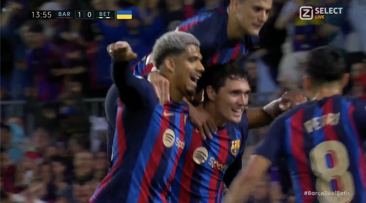 1-0 Barcelona. ANDREAS CHRISTENSEN OPENS THE SCORE !!! RAPHINHA ASSIST !!!