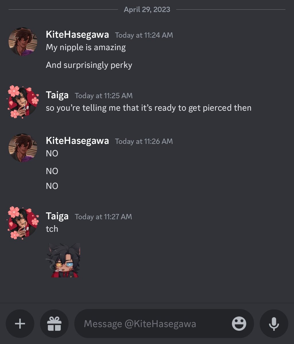 Kite Hasegawa 🐉🍻 INVICTA on Twitter "I'M NEVER GETTING MY NIPPLES