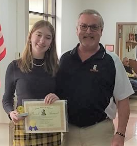 CVOHIO's tweet photo. Chloe Parent  (left) of Elida and Amelia Carter  (right) of  Lima Central Catholic were awarded the John Phillip Sousa Band Award by the Kiwanis Club of Kiwanis of Lima Ohio  at a recent meeting. They are pictured with their respect band directors John Stetler and Austin Friess. https://t.co/6P0KcFPrQv