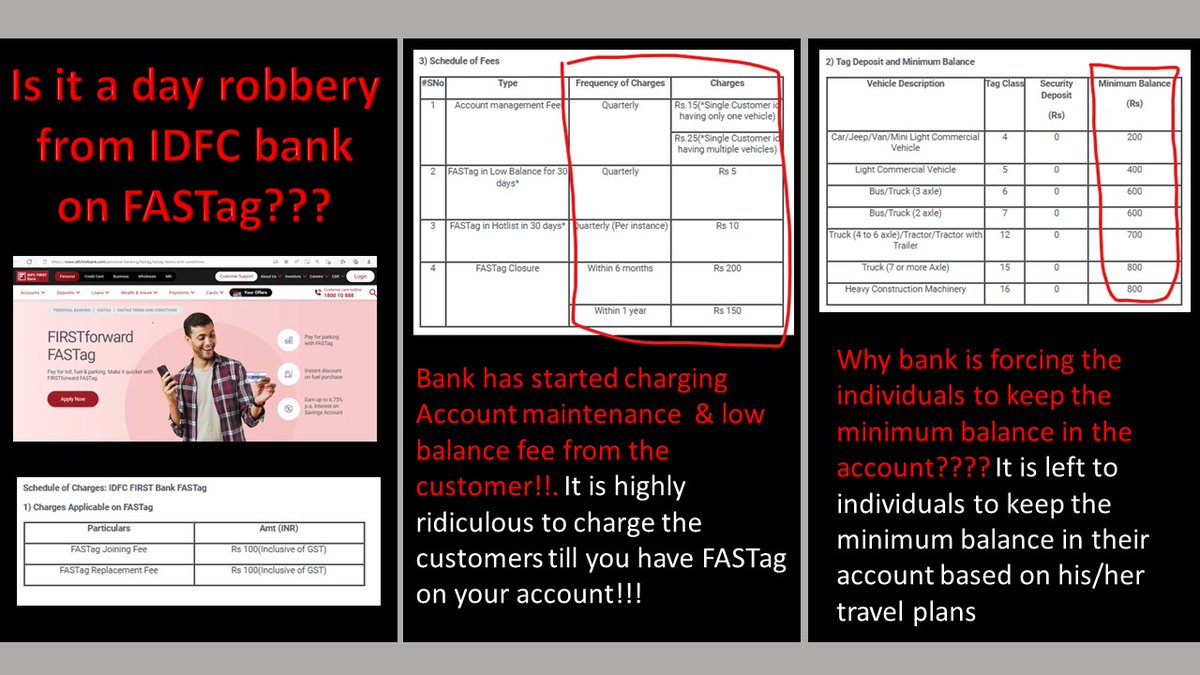 Bhuvanesh Bijawara on Twitter "IDFC bank has started charging for