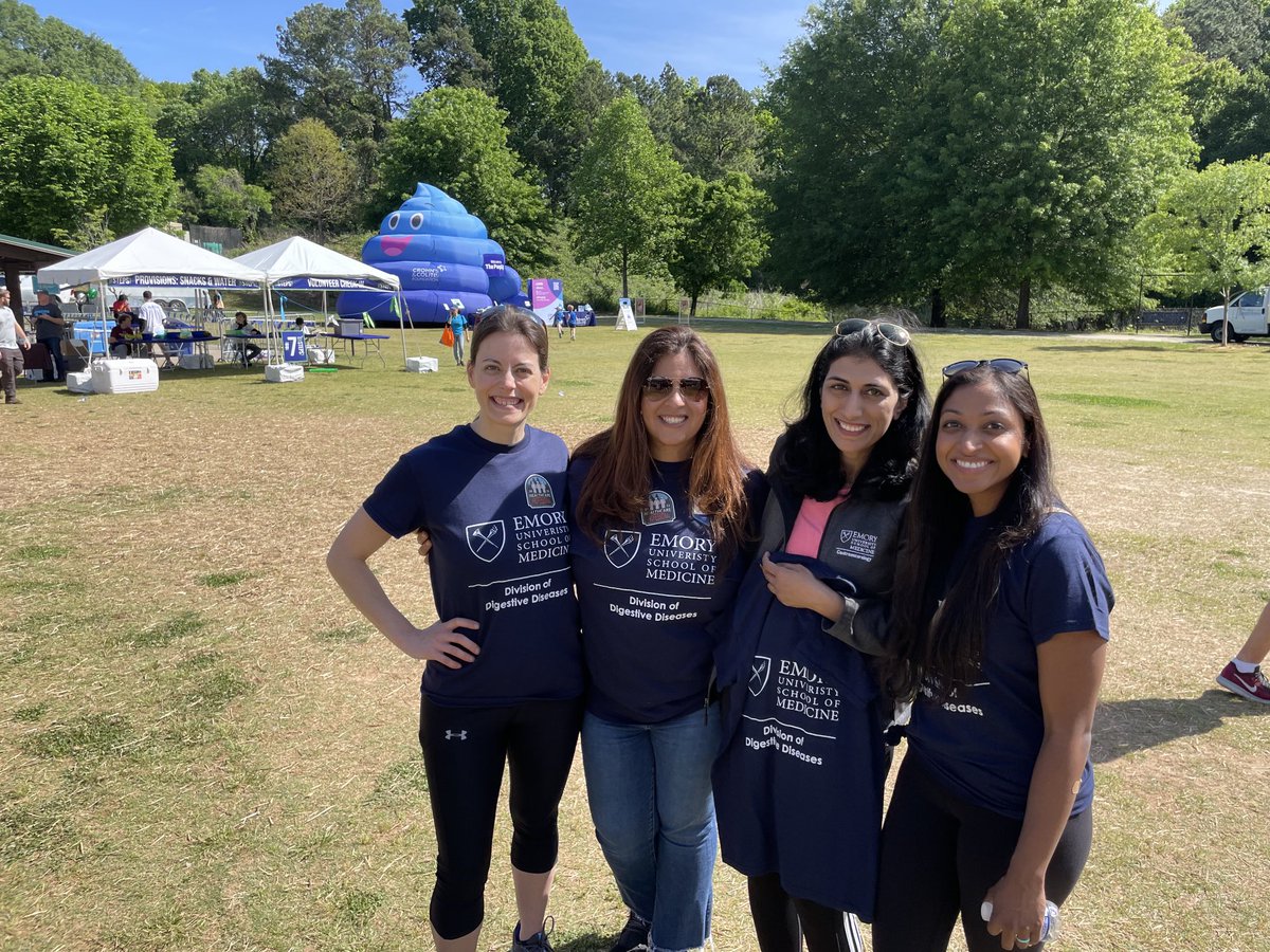 SSrinivasanMD's tweet photo. Fun walk this morning with our Emory GI team!! Kudos to our IBD doctors, APPs, pharmacist, clinical research coordinator and many other healthcare professionals for their dedicated care for IBD patients!#cctakesteps ⁦@EmoryGastroHep⁩ ⁦@EmoryMedicine⁩ https://t.co/pIaQYnsuMj