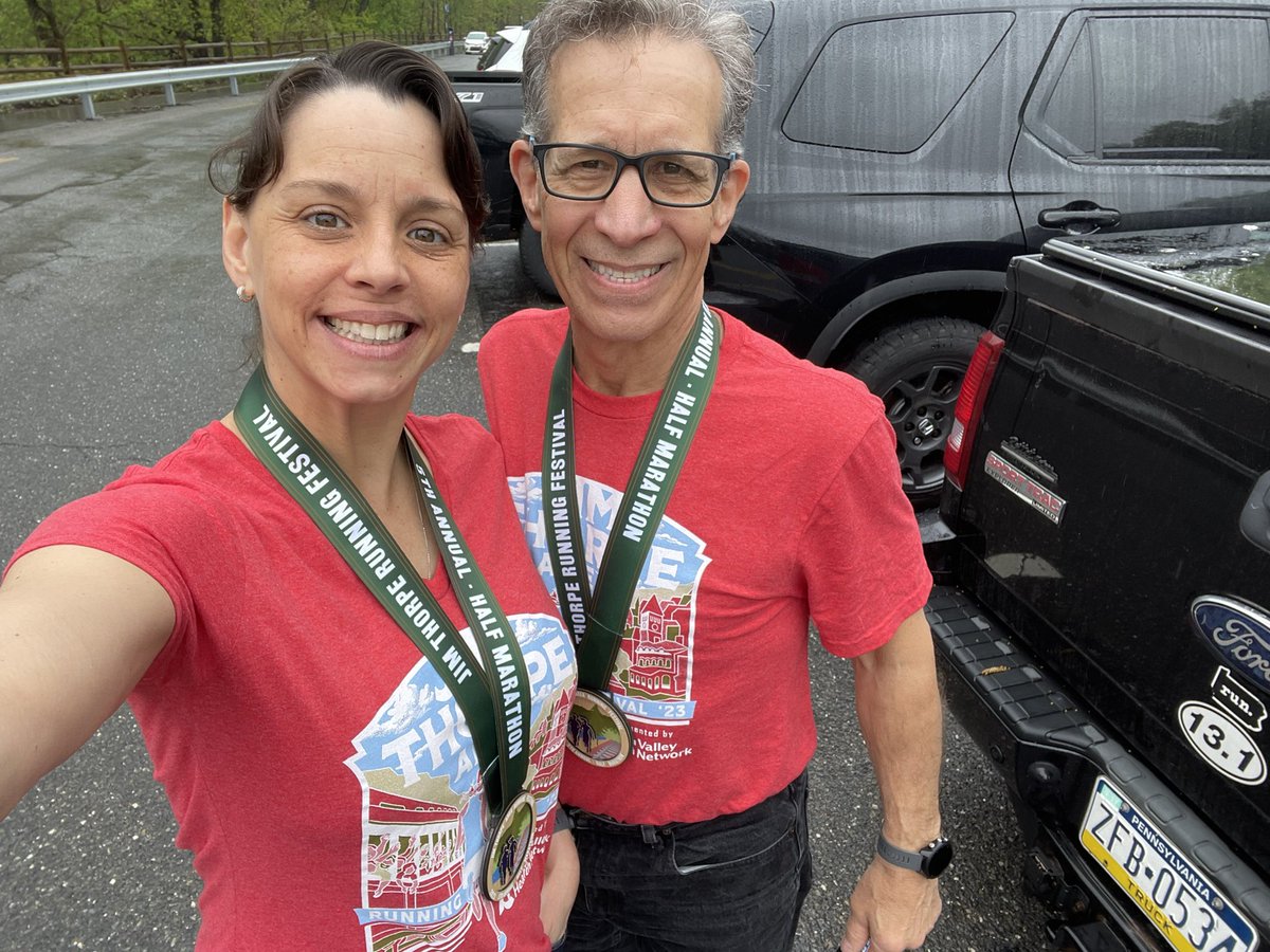 bctesche's tweet photo. Dr BROOKE on the move… Running in Jim Thorpe’s Running Festival for our Half Marathon 13.1 with Coach &amp; Awesome Friend @albova2 today! #RunningRocks #HealthyLiving #BlessedandGrateful @AOPS_Schools @AOPathletics @ArchPhilly @CatholicPhilly https://t.co/z7jYMLdubH