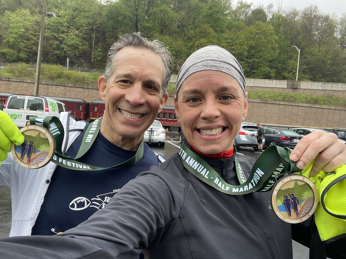 bctesche's tweet photo. Dr BROOKE on the move… Running in Jim Thorpe’s Running Festival for our Half Marathon 13.1 with Coach &amp; Awesome Friend @albova2 today! #RunningRocks #HealthyLiving #BlessedandGrateful @AOPS_Schools @AOPathletics @ArchPhilly @CatholicPhilly https://t.co/z7jYMLdubH