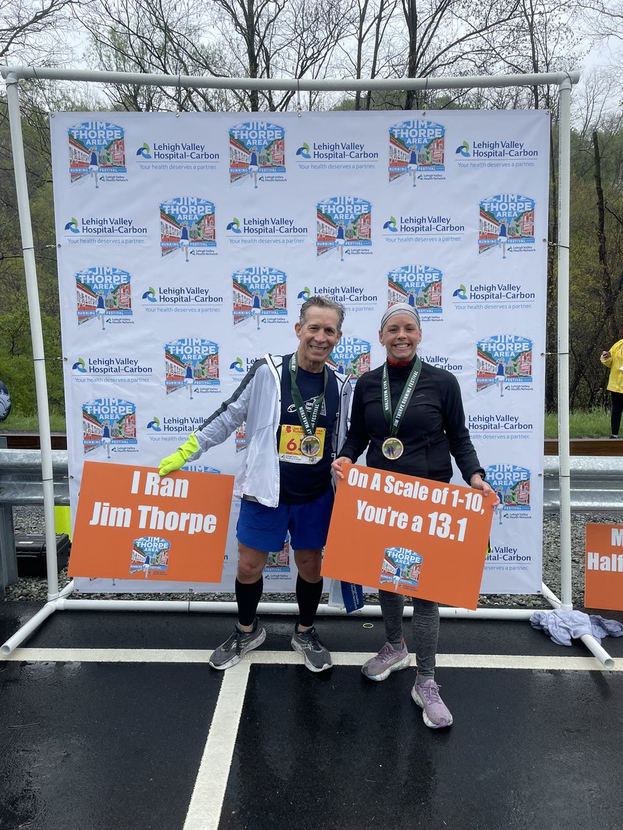bctesche's tweet photo. Dr BROOKE on the move… Running in Jim Thorpe’s Running Festival for our Half Marathon 13.1 with Coach &amp; Awesome Friend @albova2 today! #RunningRocks #HealthyLiving #BlessedandGrateful @AOPS_Schools @AOPathletics @ArchPhilly @CatholicPhilly https://t.co/z7jYMLdubH
