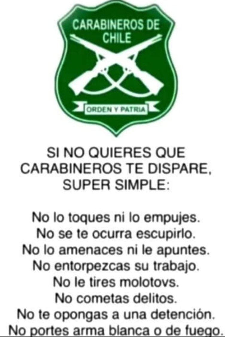acozm's tweet photo. Si en Chile se puede porque acá no??  A la @PoliciaPeru se le respeta!!💯💯 https://t.co/bwLgUztUgW