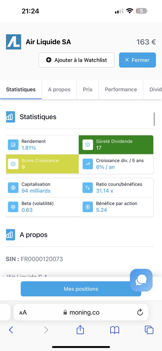 Le Petit Investisseur on Twitter "Air liquide L’action la plus détenue par les français. Si je