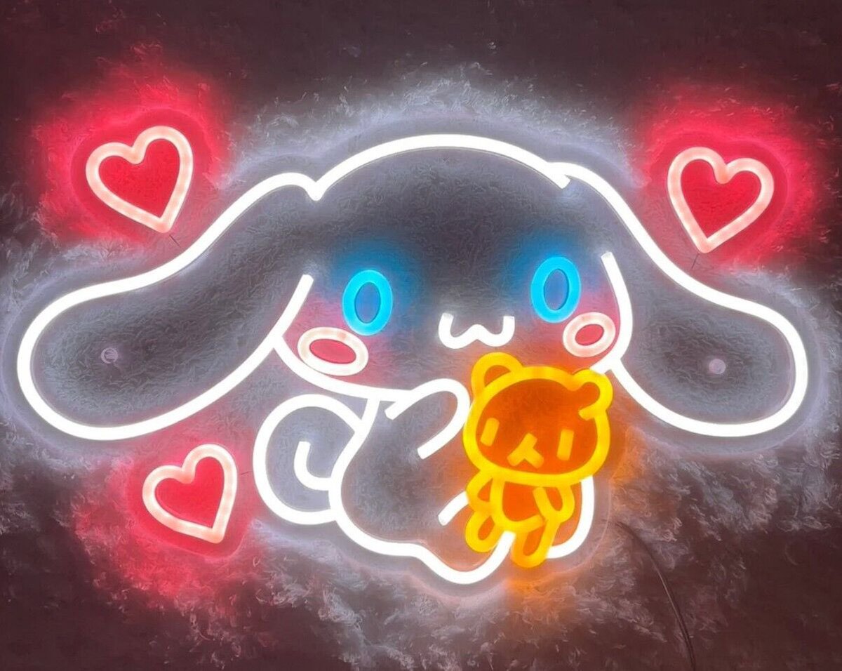 sanriodaily's tweet photo. cinnamoroll neon lights 💫 https://t.co/dmx5qheRYq
