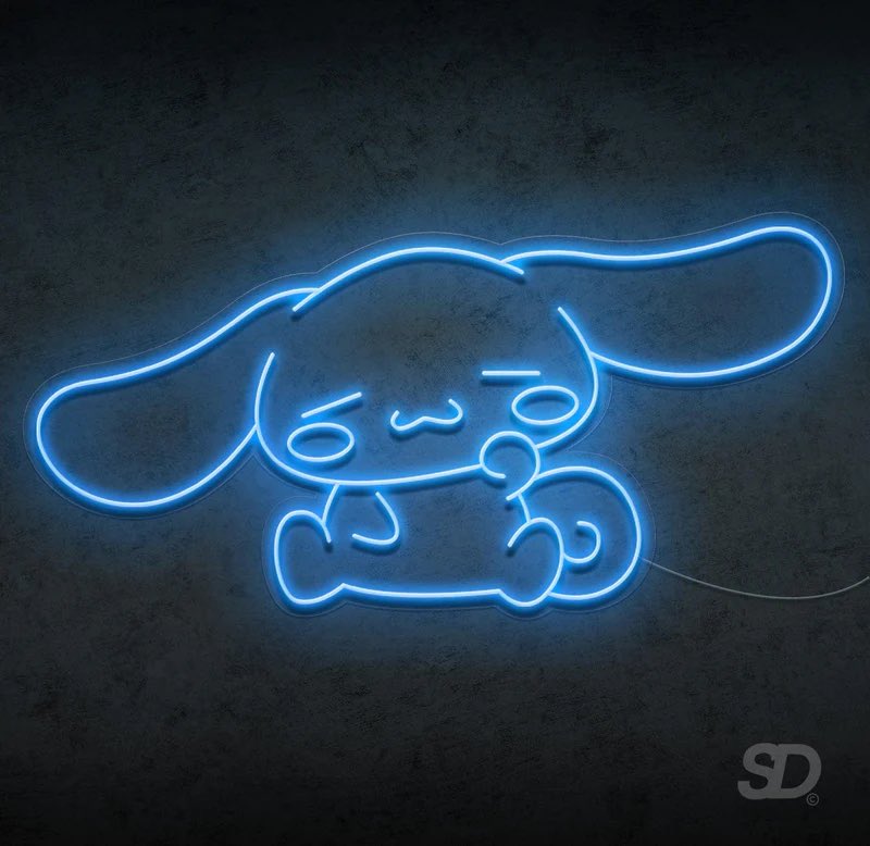 sanriodaily's tweet photo. cinnamoroll neon lights 💫 https://t.co/dmx5qheRYq