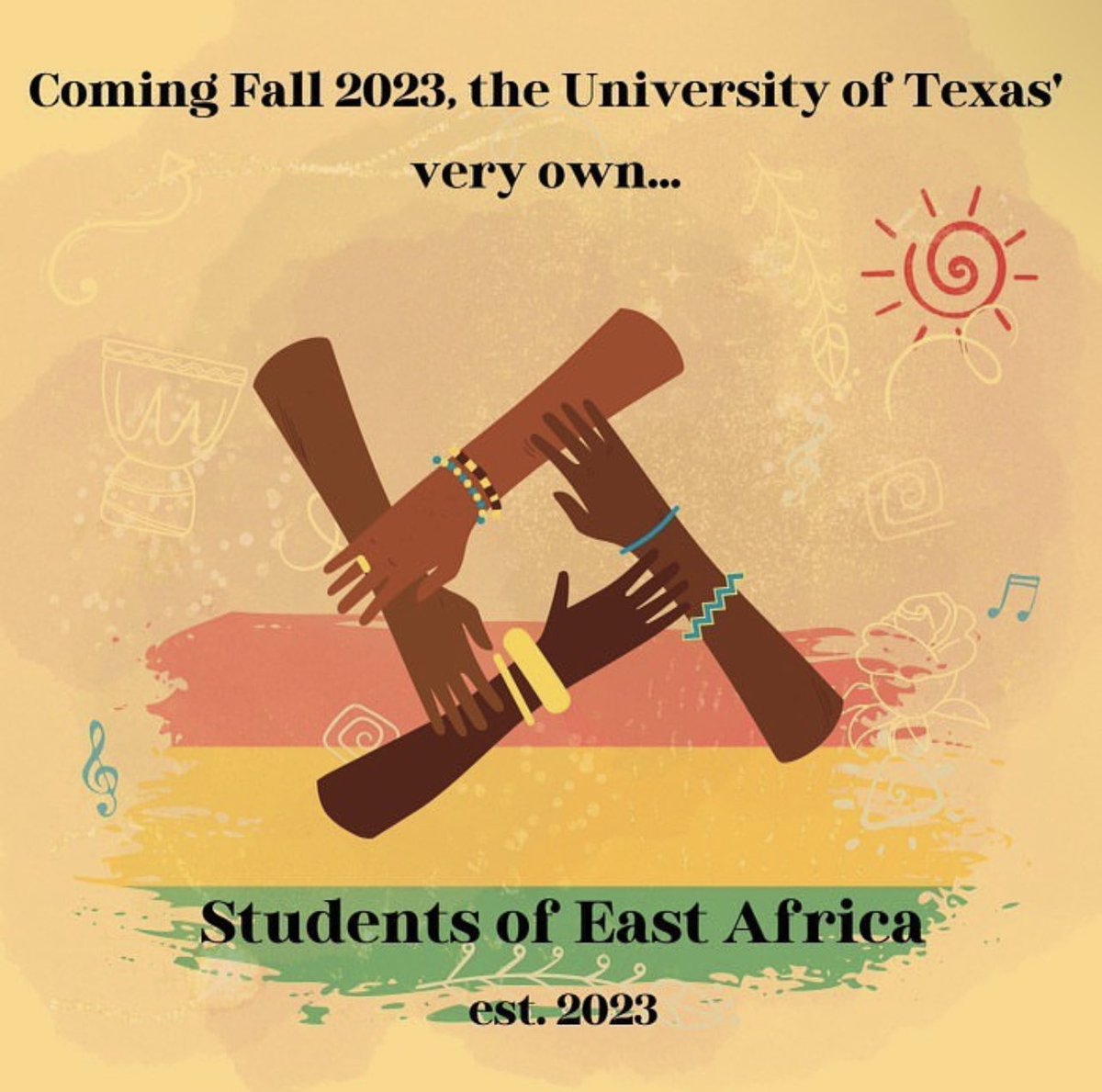 texas__sea's tweet photo. Students of East Africa is coming to UT!!!
Starting next fall, SEA is where you'll want to be! We are beyond excited to
welcome everyone and share our cultures!
SEA y'all soon 🥳 https://t.co/KhTZIPpVrD
