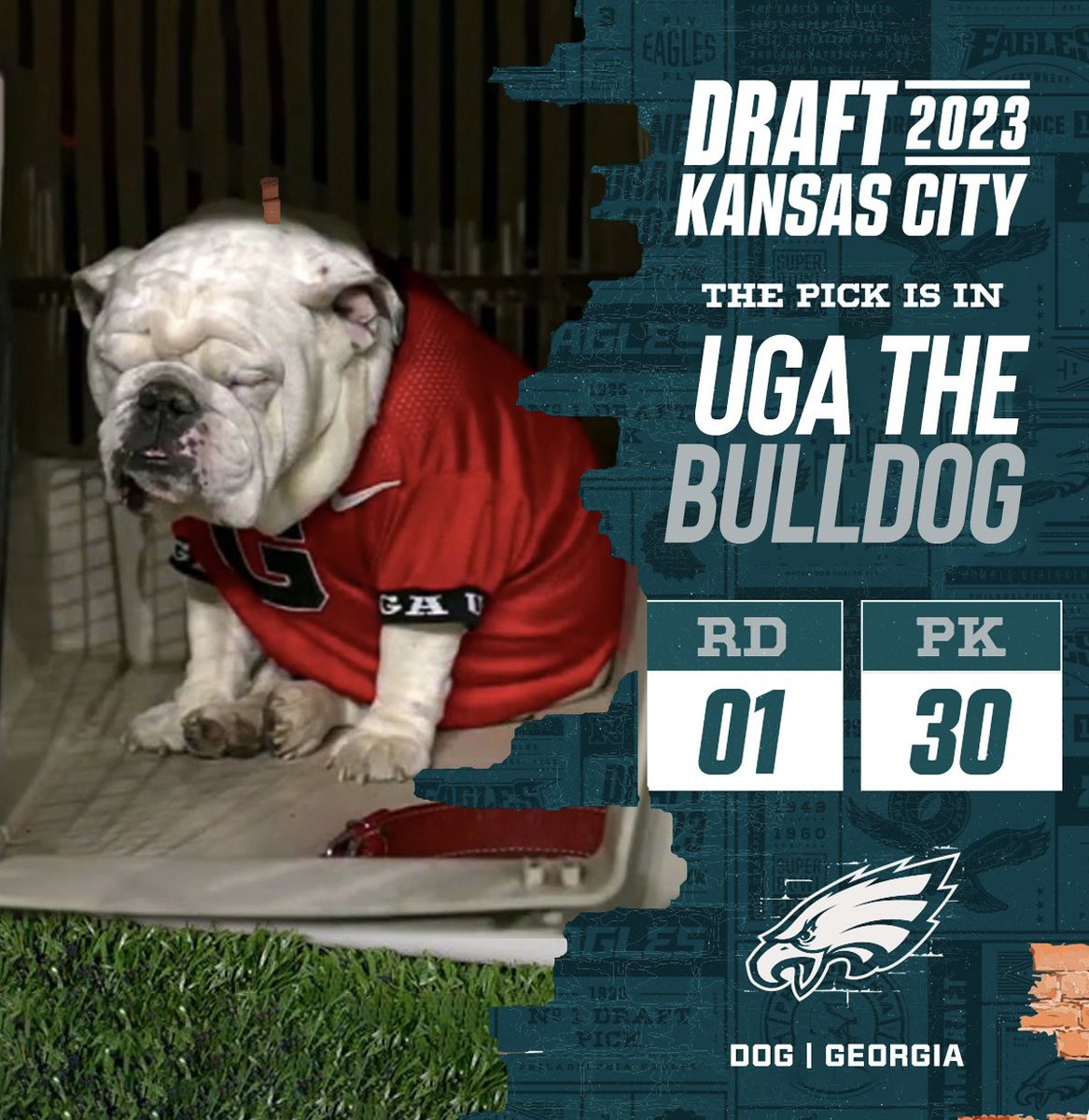 Oh my god the Eagles just drafted the actual Georgia bulldog