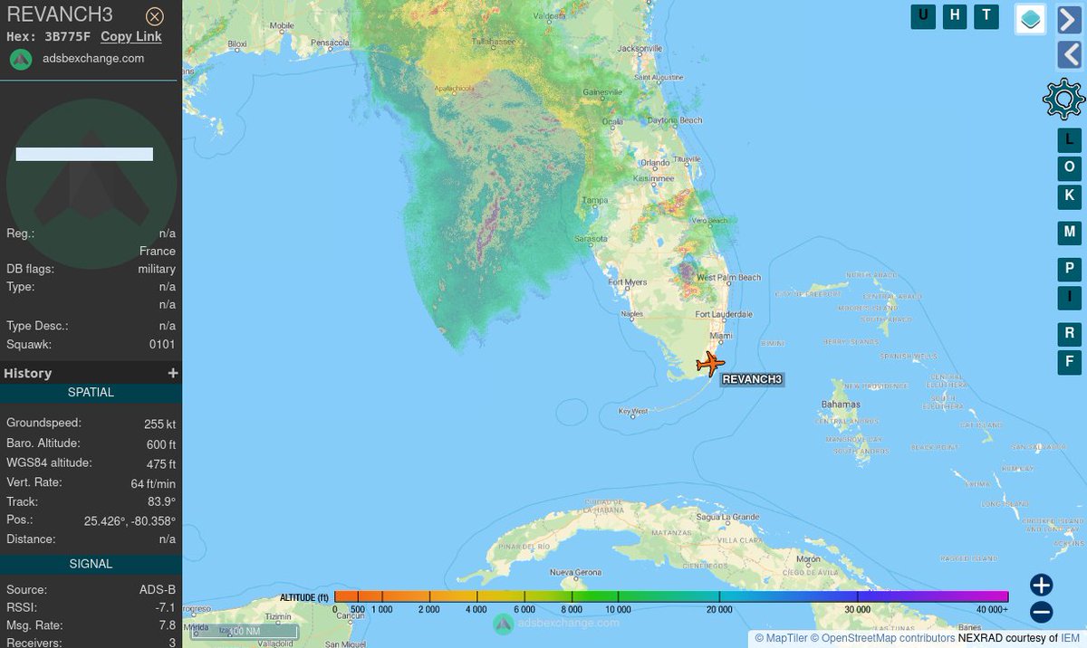 TheIntelFrog's tweet photo. Unknown French military aircraft #3B775F as REVANCH3 appears to be doing some pattern work at Homestead ARB, FL. https://t.co/VATNGBweKL