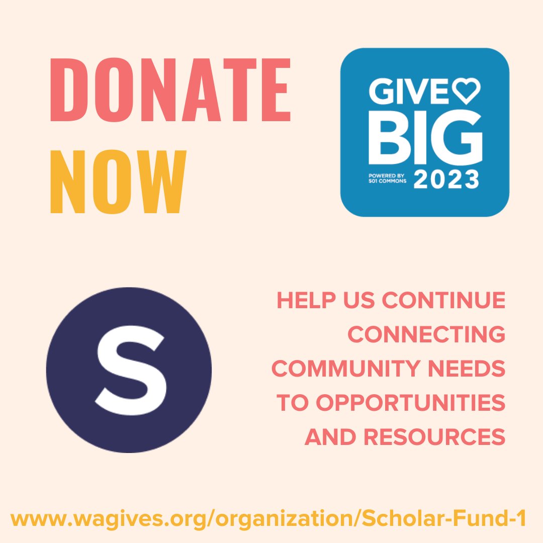 GiveBig is here! Our goal is to raise $36,000 in two days. When you donate, you help us continue to bring impactful programs to our community. Including Community Cash Club, the Cultural Leadership Fellowship and so much more! Donate to wagives.org/organization/S… #GiveBig #GiveBigWA