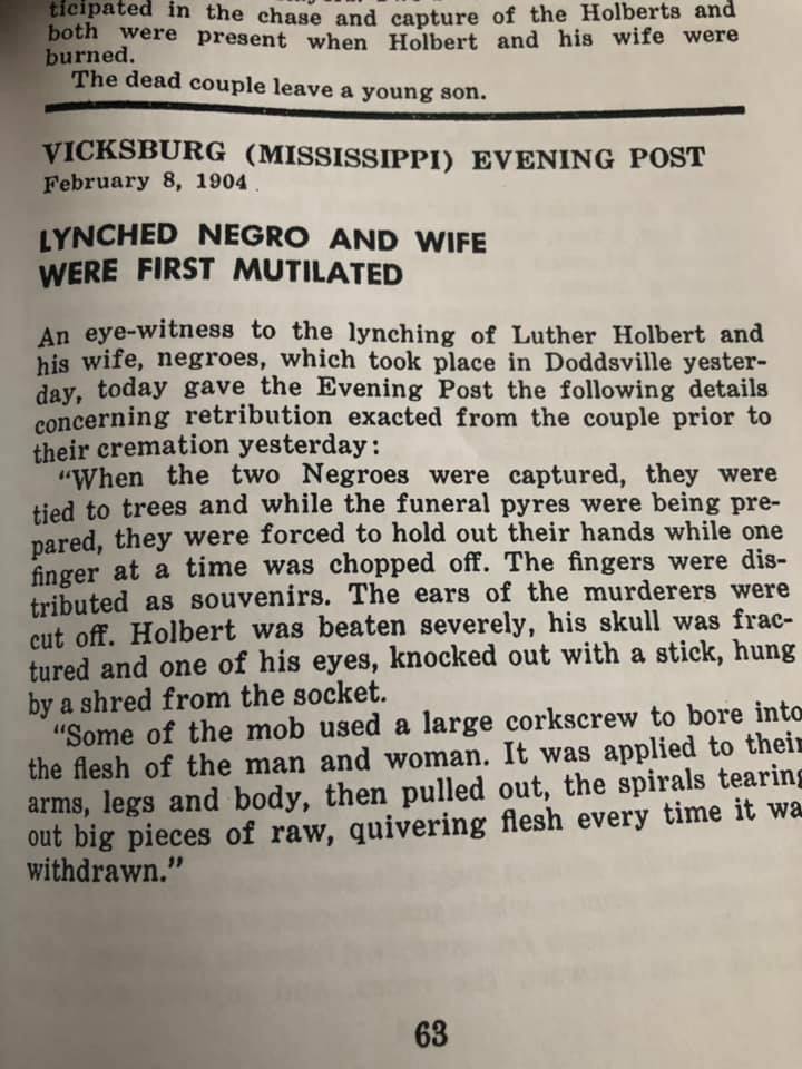 JohnFugelsang's tweet photo. Luther Holbert &amp; his wife had 4 children.
Only one man was arrested for the murders and the judge dismissed the charges.

This would be the opposite of "Woke." https://t.co/eZ7fU7Yvvb