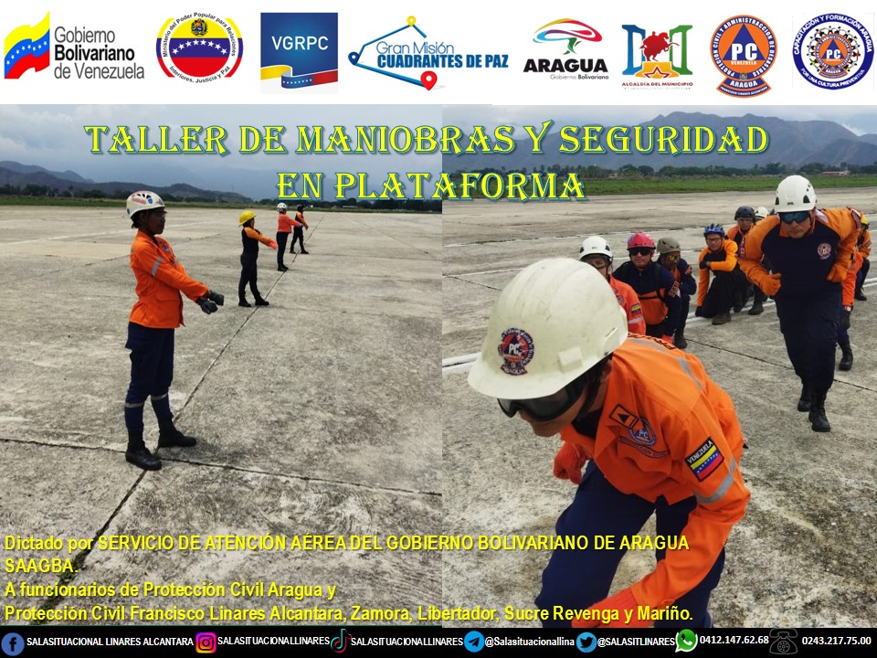 SALASITLINARES's tweet photo. Nuestro personal en constante preparación y formación, en esta oportunidad con el Taller de Maniobras y Seguridad en Plataforma,  inducción impartida por el personal del Servicio de Atención Aerea del Gobierno Bolivariano de Aragua.
#SOLOQUEREMOSSALVARVIDAS https://t.co/2Ri6WlO9Yy