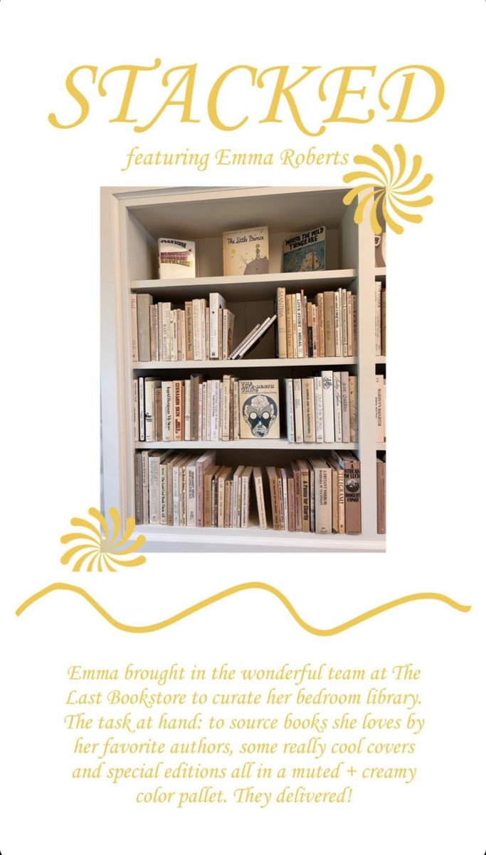 fabulous_emma's tweet photo. Click Emma’s Stacks in stories for more! 📚 https://t.co/qNaPRU5TZL… #emmaroberts #actress #producer #mom #beauty #belletrist #stacked #bookcollection #bookdesign #currentlyreading https://t.co/mPJ0n4Cs2A