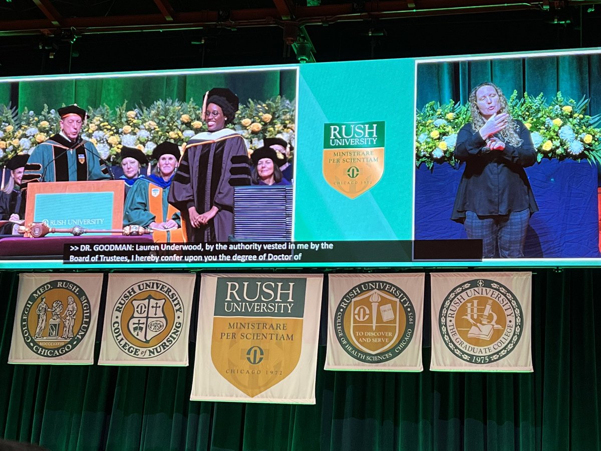 <a href="/LaurenUnderwood/">Lauren Underwood</a> commencement speaker <a href="/RushNursingDean/">Christine M Kennedy RN PhD FAAN</a> <a href="/RushUniversity/">Rush University</a> <a href="/MoniqueReedPhD/">Monique Reed PhD RN FAAN</a>