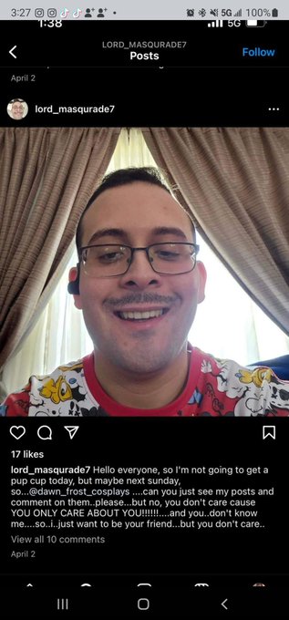 This person is not OK. Spamming me with DMs and going on my FB and looking through old post  an spam<a href="/tag/halloween"class="tags"><span>#halloween</span></a><a href="/tag/beetlejuice"class="tags"><span>#beetlejuice</span></a><a href="/tag/beetlejuicecosplay"class="tags"><span>#beetlejuicecosplay</span></a>