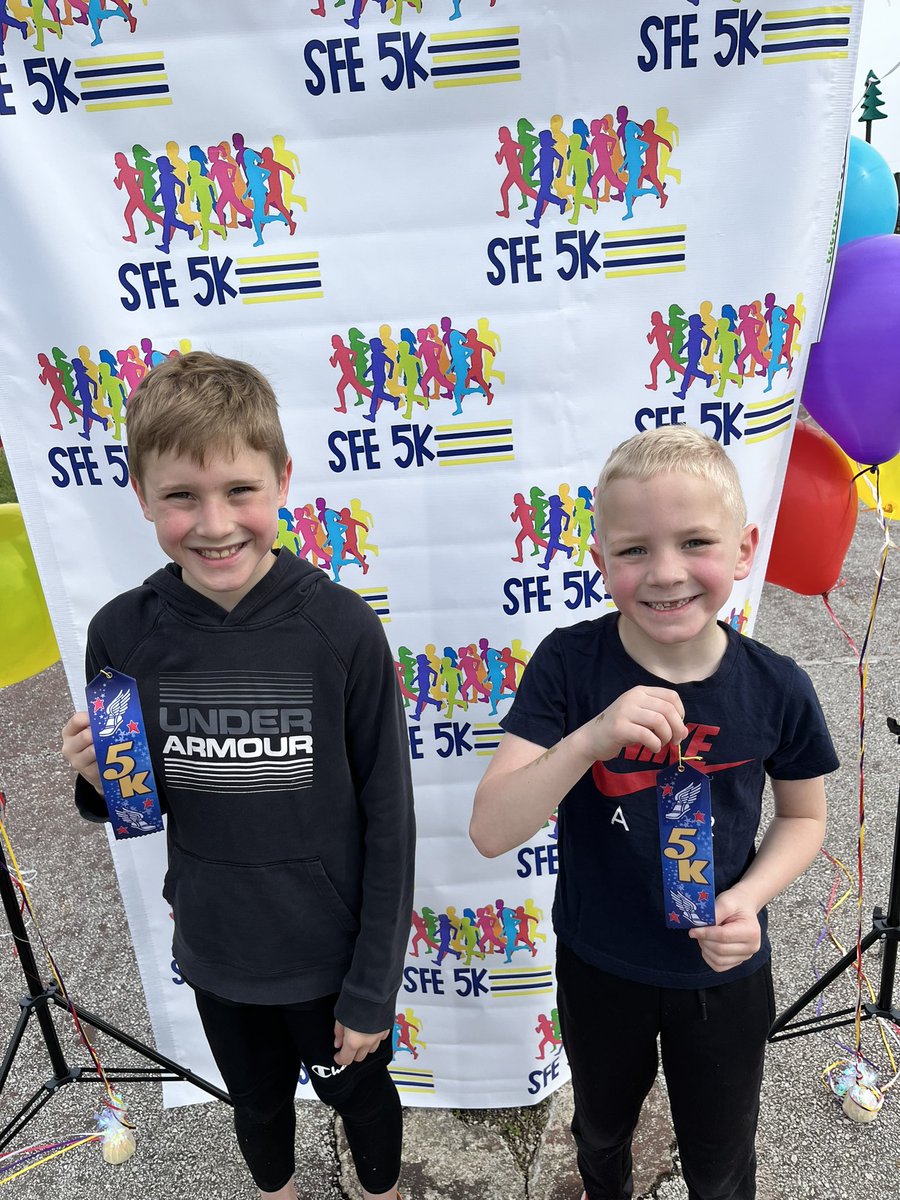 My boys at the SFE 5k today! Love getting to enjoy community events with the family! #wearewayne