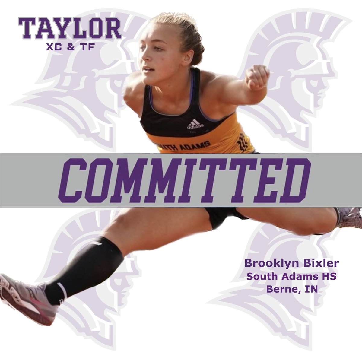 We are excited to welcome Brooklyn Bixler of South Adams HS to the Taylor XC/TF family!