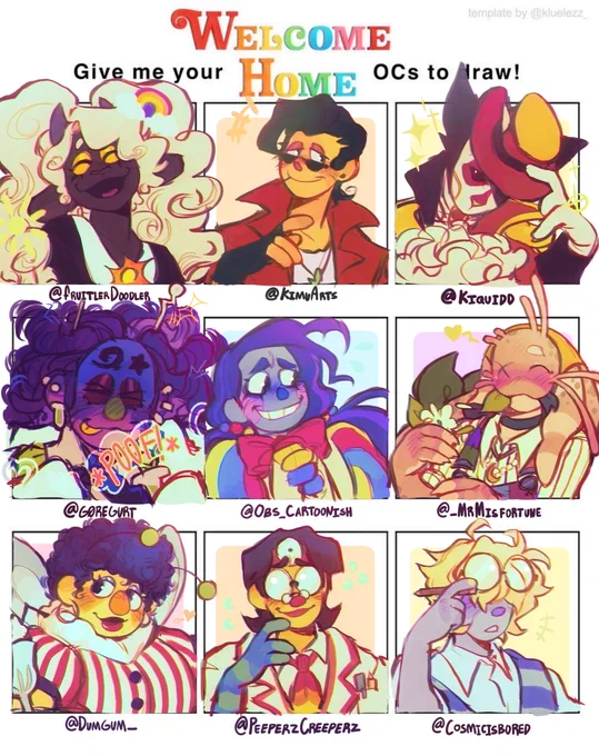 all of yalls ocs are just so delightful!! so many colors!! #welcomehomeocs