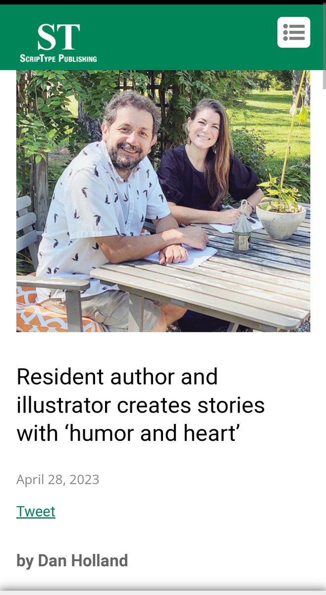 My ❤️ is overflowing with this wonderful article about my Books and Art by Dan Holland for the Bath Country Journal! Thank you SO much!  💖📚🎉
scriptype.com/2023/04/28/res…
@RevereLocal @ElisaHouot @seymouragency @andreadonall @BeamingBooksMN @rrozot @SCBWI_ohionorth
#kidlit #art