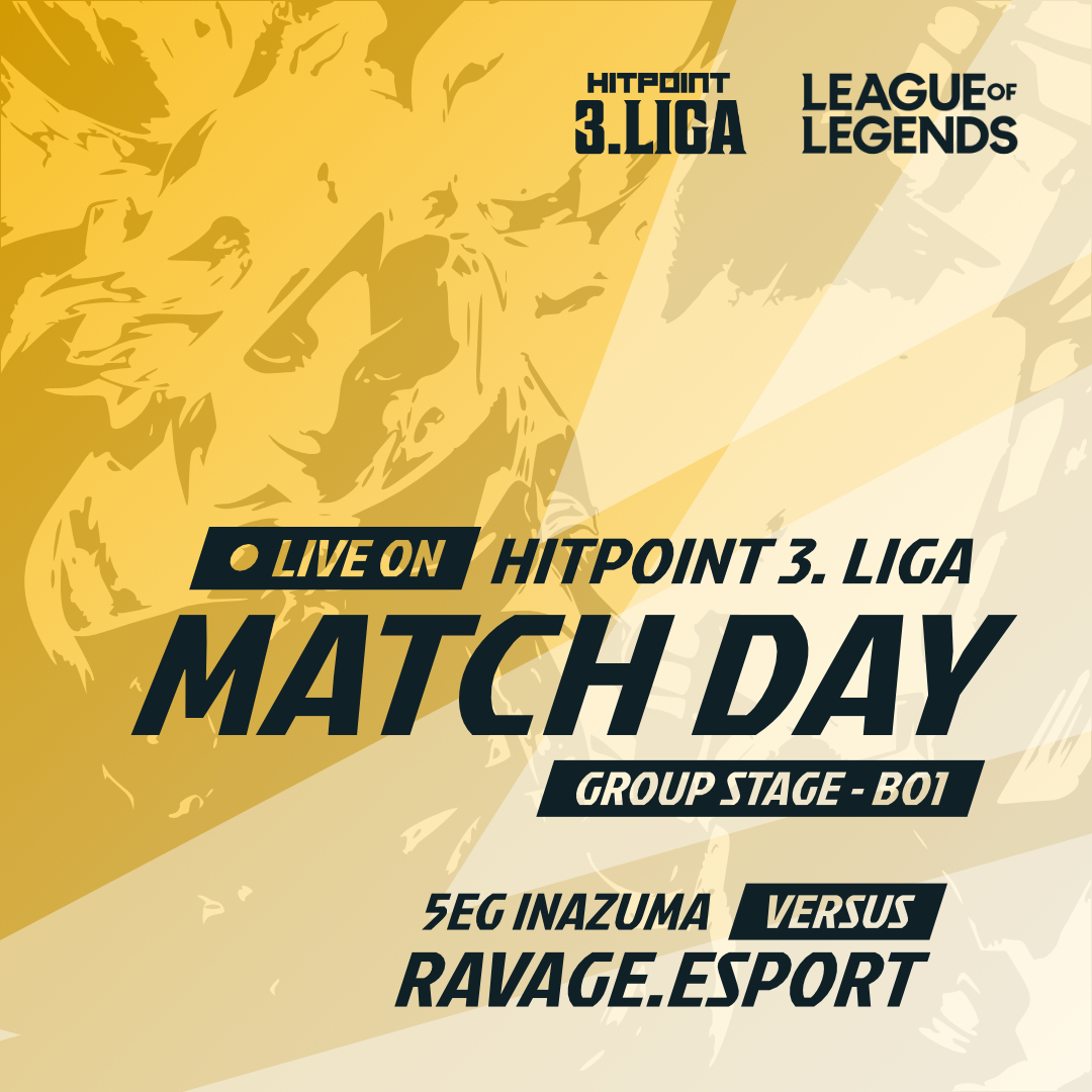 MATCH DAY! <a href="/hitpointcz/">Hitpoint.cz</a> 3. ligue!
Today, we're going up against Ravage.Esport on stream twitch.tv/falazury,
commented by <a href="/Falazury/">Falazury</a>.

#AimForTopAndNeverStop #5EG #GoElements