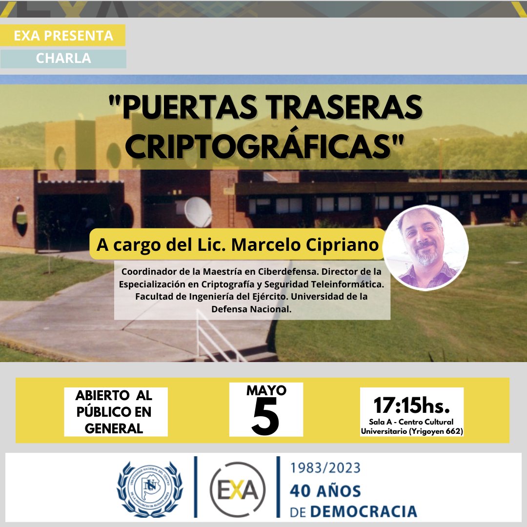 FCEx_UNICEN's tweet photo. ¡Próximo evento!  ¡Lxs esperamos!
@UNICEN_Oficial
#SomosUnicen https://t.co/uaUwbNNGh0
