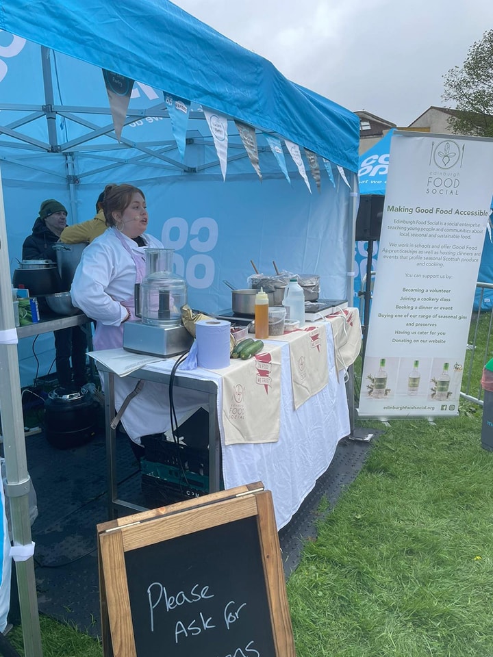 At today's <a href="/YLPSunflower/">Sunflower Pantry</a> launch event with <a href="/coopuk/">Co-op</a>, including  a cooking demo by <a href="/edinfoodsocial/">Edinburgh Food Social</a>, a steel band, give-aways, jenga, food &amp; fun. Good to see <a href="/SCOREscotland/">SCOREscotland</a>, @Como_uk, and others with <a href="/joannaccherry/">Joanna Cherry KC</a>.
@WHGrowers <a href="/TheHealthAgency/">The Health Agency Wester Hailes</a>
<a href="/Tom_MPM/">Tom Copeland</a> 
@LisaLovesLocal
<a href="/FinnCeri/">Ceri @ the Co-op</a>