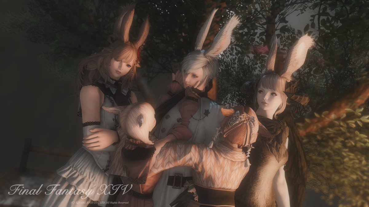 mora_ff14's tweet photo. FCでエデン零式1、2層周回楽しかった☺️
みんなでスタジオ遊びにきてくれたのも嬉しかったです꙳✧˖°
周回後にウサ男囲ってイケメン成分補充させてもらいましたw
おやすみなさい🌙
#FF14 #mora_studio https://t.co/7YZW17fHOy