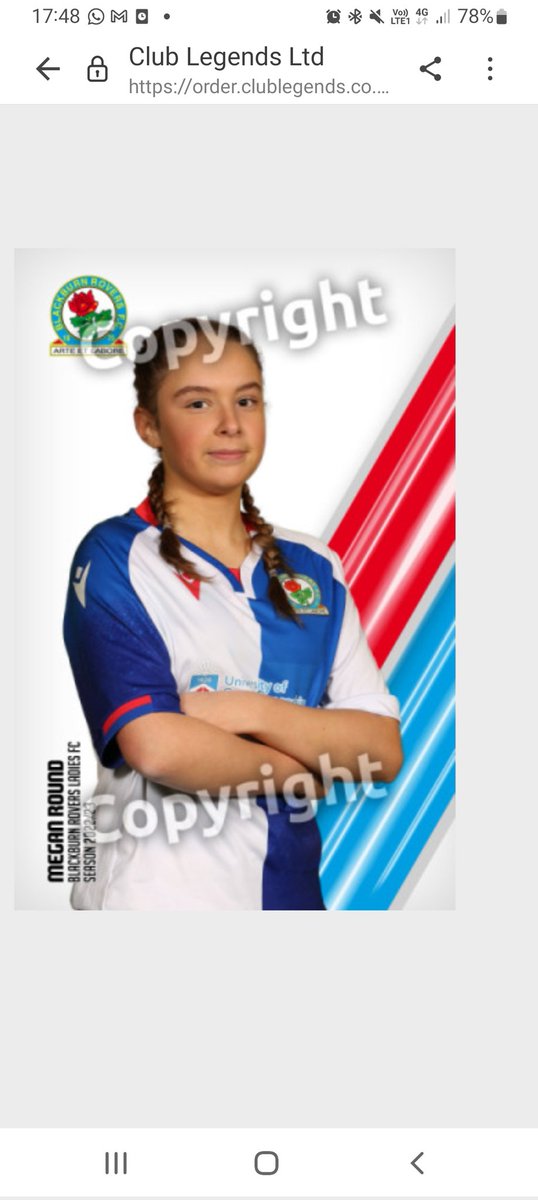 Andrewround78's tweet photo. Proud dad moment to say megs has got offered a u16s contract at Blackburn rovers today https://t.co/RWynVR44xi