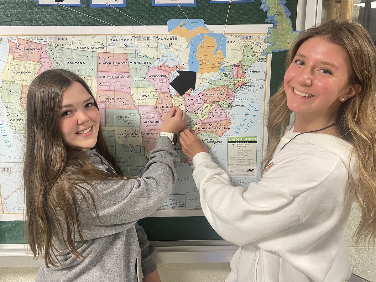 NDPMA's tweet photo. CLASS OF 2023: More pins on our college matriculation map! #notredameproud #ndp2023seniors https://t.co/YVbHhemtF7