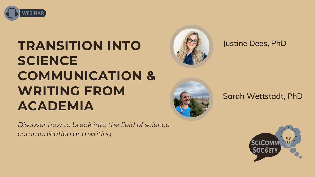 Want to have or explore a career in science communication? I highly recommend this webinar by my friend and colleague @justineldees. learning.scicommsociety.com/first-career-w…