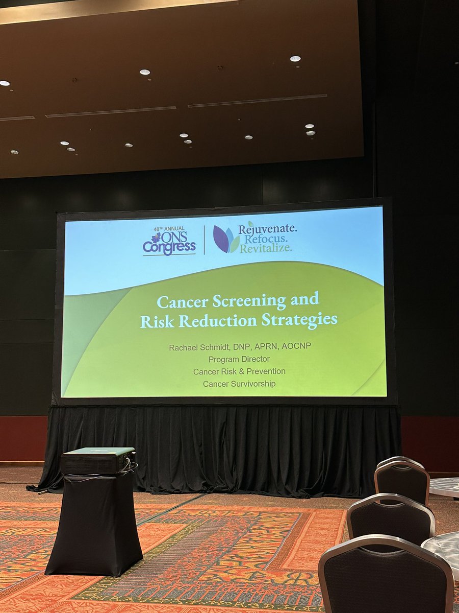 TheDaniSheehy's tweet photo. Past MOCONS President Rachael Schmidt presenting at the #ONSCongress on cancer survivorship! We are so proud of her!! @oncologynursing https://t.co/Et8yRYJyvf
