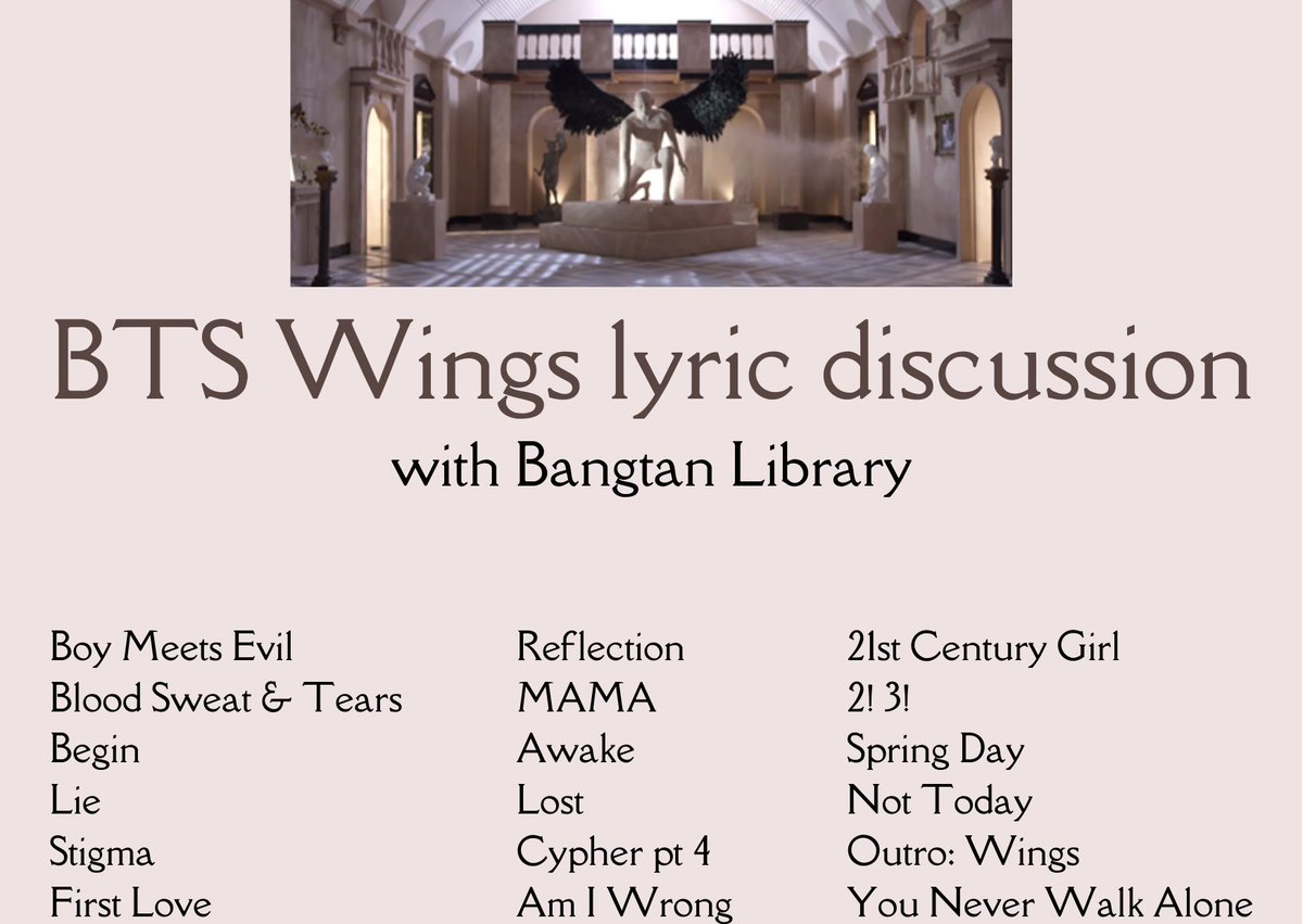 bangtan_library's tweet photo. Did you take part in the #WingsProject back then?
Are you just hearing about this now, and wishing you had been part of it?
Bangtan Library is open 24/7, and so is part 9! 🤓📖
Bring all your future Wings thoughts to this final community discussion:
https://t.co/XiJ80OtTPD https://t.co/DfJFw9YoDI