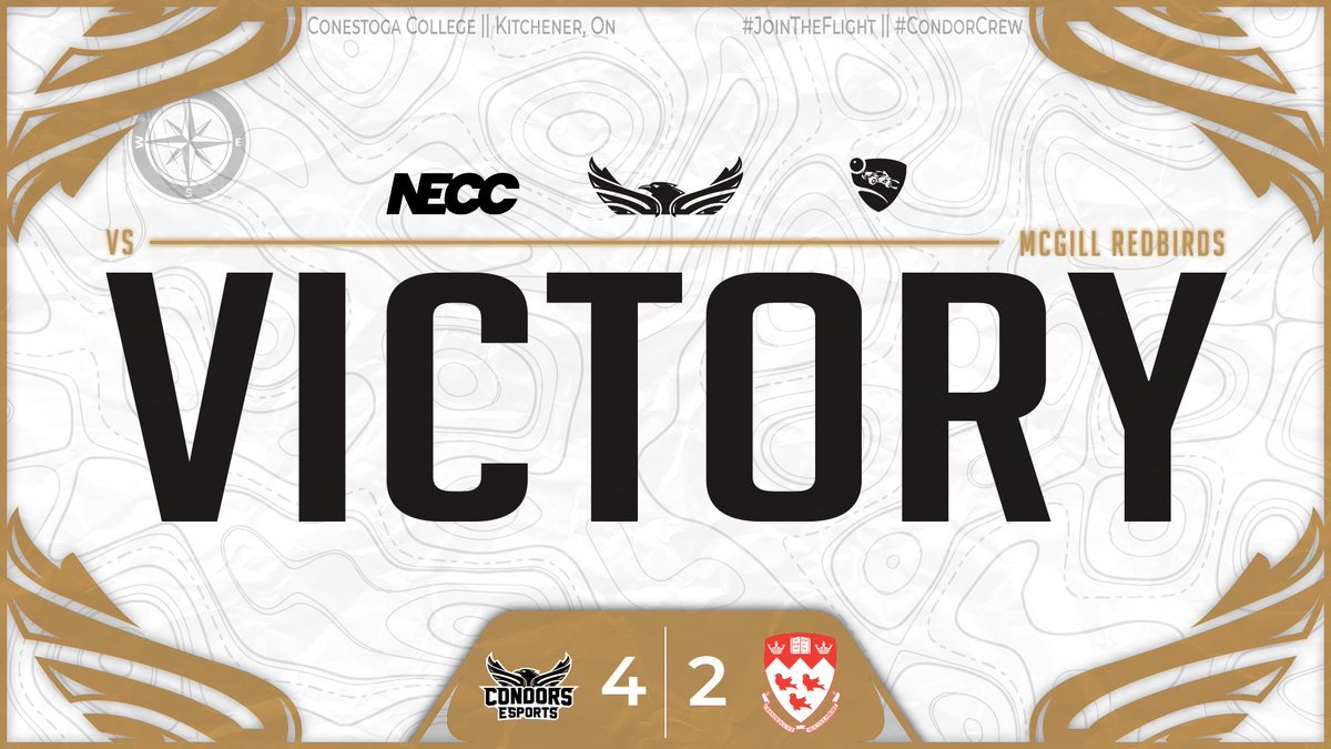 condorsesports's tweet photo. 📢 Last night's game update:

Our #RocketLeague team claims a 4-2 victory against
#McGillRedbirds 

🤩 With that, our Condors have secured their place in the NECC finals next week!

Let's go, Condors! https://t.co/JJODvTPOuf
