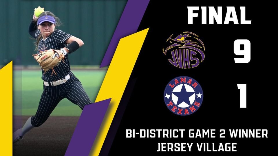 Sport169's tweet photo. 🥎𝕀𝕋'𝕊 𝔾𝔸𝕄𝔼 𝔻𝔸𝕐🥎

Lamar 🆚 Jersey Village
🗓 April 29, 2023
⌚️ 12:00 PM | 
📍 Jersey Village HS
🎟️ https://t.co/6ZUOw4IbJ0
🏆BI-DISTRICT GAME 2🏆
@JV_Softball1 @thevillfootball @JVillageXCTF @TexansLamar @LamarSoftball https://t.co/cKIDIsBlEZ