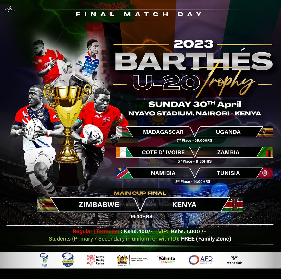 Ni end month na ni Sunday, our Kenya 🇰🇪U20s boys will be playing the finals against Zimbabwe at Nyayo stadium tomorrow at 16:30hrs Come watch and enjoy the game we ❤. 
#KenyavsZimbabwe 
#U20BarthesTrophy