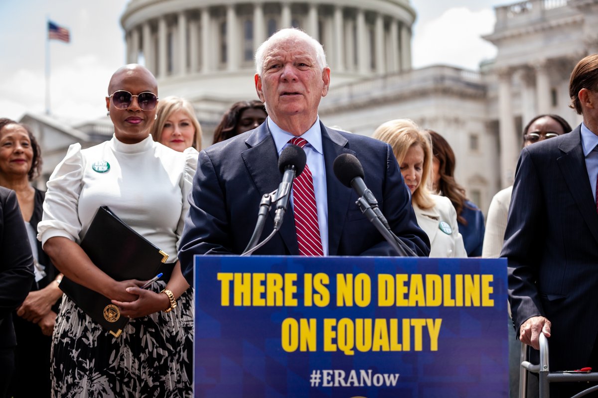 Thank you @SenatorCardin for being a champion for the ERA. 'We will never stop until we have equality and the Equal Rights Amendment in our Constitution to fight the systemic challenges of our Nation when it comes to sex discrimination.' #ERANow #SJRes4